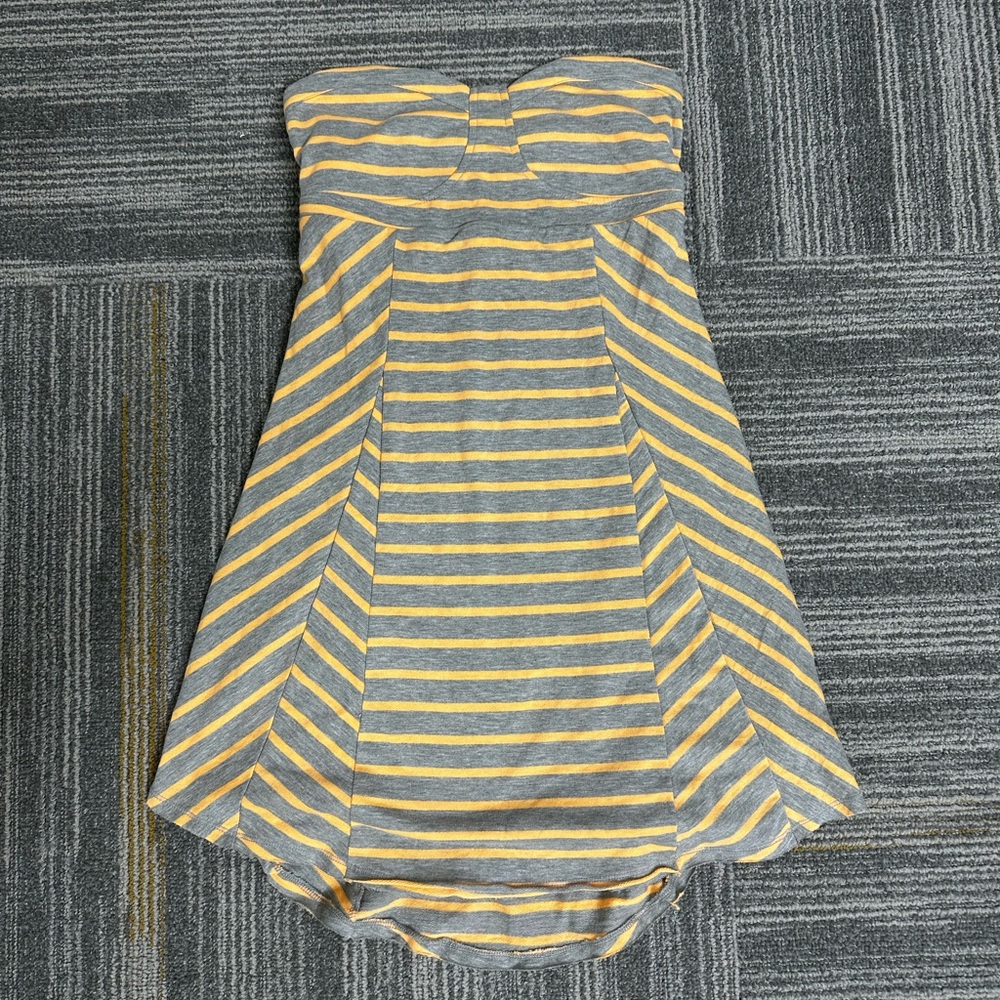 Roxy Gray and Orange Striped Deadstock Rare Dress